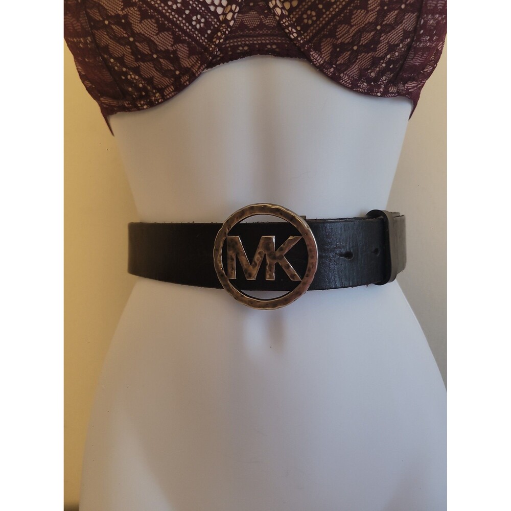 Michael by Michael Kors Black Leather Womens Belt Sz XS